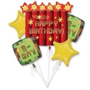 5/$15💥 5pcs Set Balloon Bouquet Birthday Party Foil